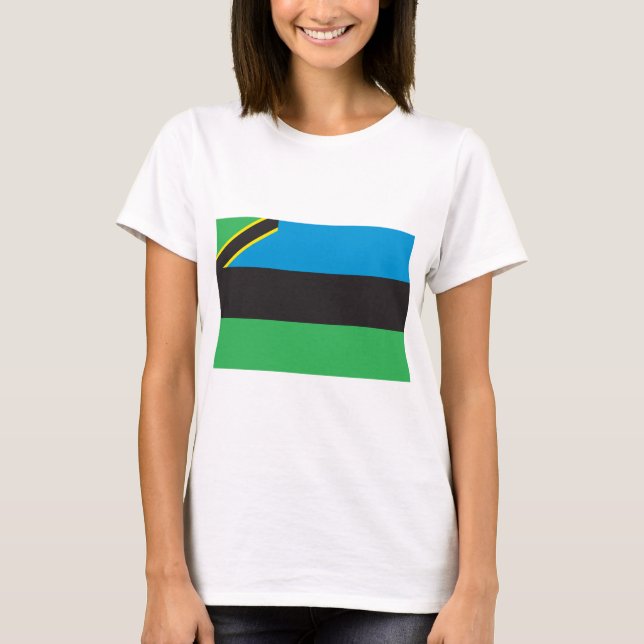 Zanzibar flagga t-shirt (Framsida)