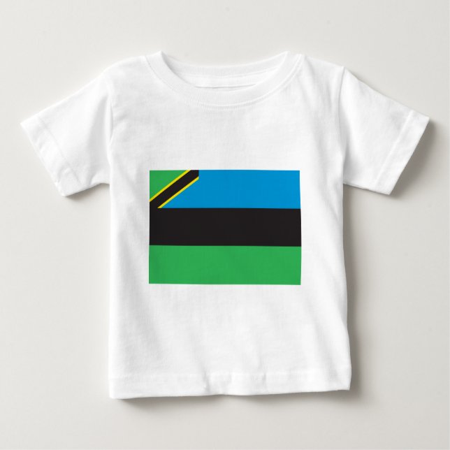 Zanzibar Flagga Tee Shirt (Framsida)