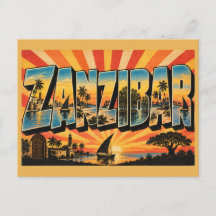 Zanzibar Historiska Hamn Dhow Vintage Resa Konst