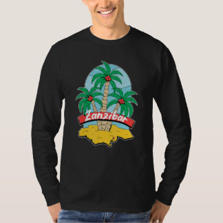 Zanzibar Palm Beach Surfing Souvenir Beach Vacatio T Shirt