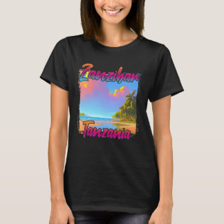 Zanzibar solnedgång t shirt