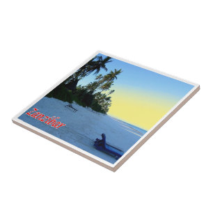 ZANZIBAR, stranden Öster Kusten, Tanzania. Kakelplatta