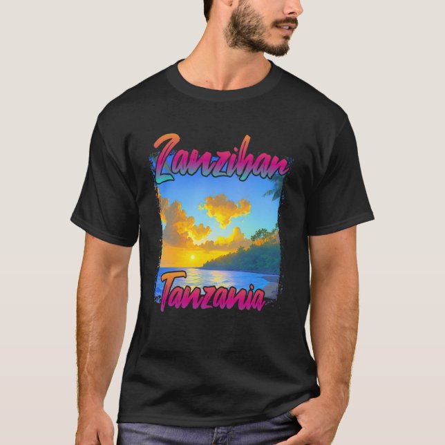 Zanzibar Sunset T Shirt (Framsida)