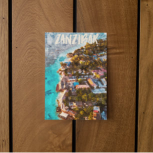 Zanzibar Tansania Ocean View Travel Vykort