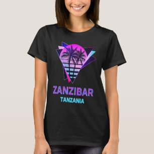 Zanzibar Tanzania 80-tal Palmträd Retro Vintage So T Shirt