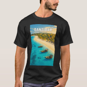 Zanzibar Tanzania Illustration Resa Konst Vintage T Shirt