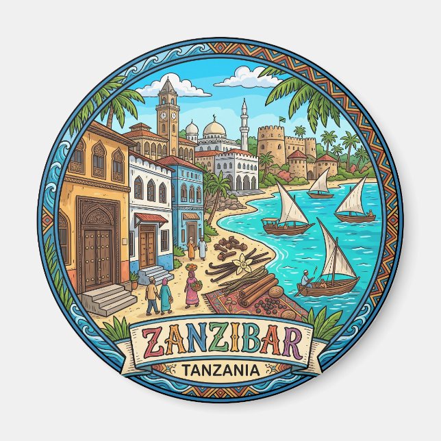 Zanzibar Tanzania Magnet (Framsidan)