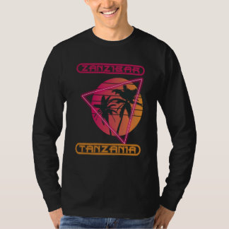 Zanzibar Tanzania Retro Palmtree Havsemestr S T Shirt