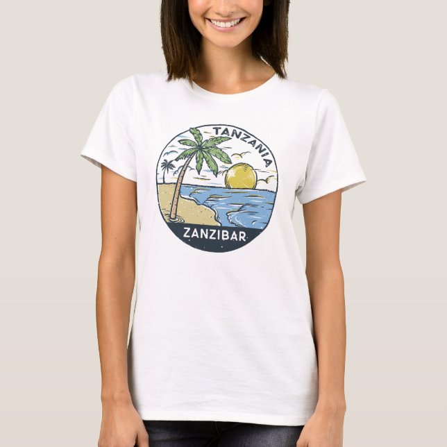 Zanzibar Tanzania Vintage T Shirt (Framsida)