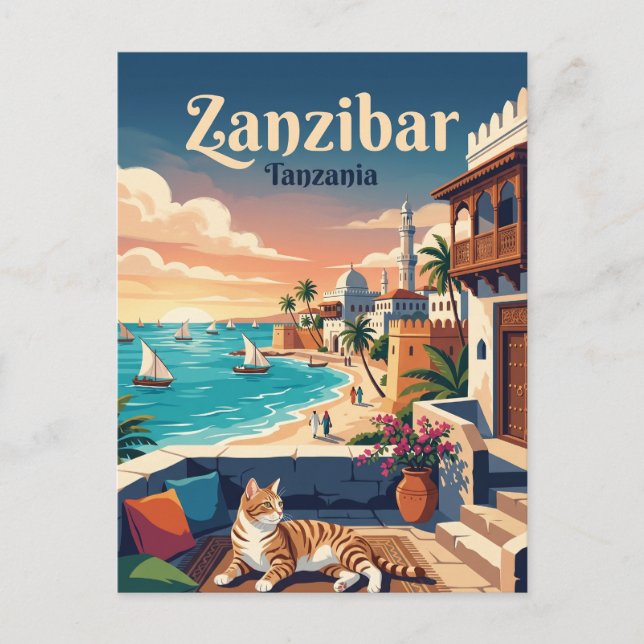 Zanzibar Tanzania Vykort (Framsida)