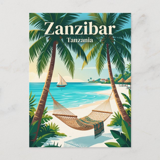 Zanzibar Tanzania Vykort (Framsida)