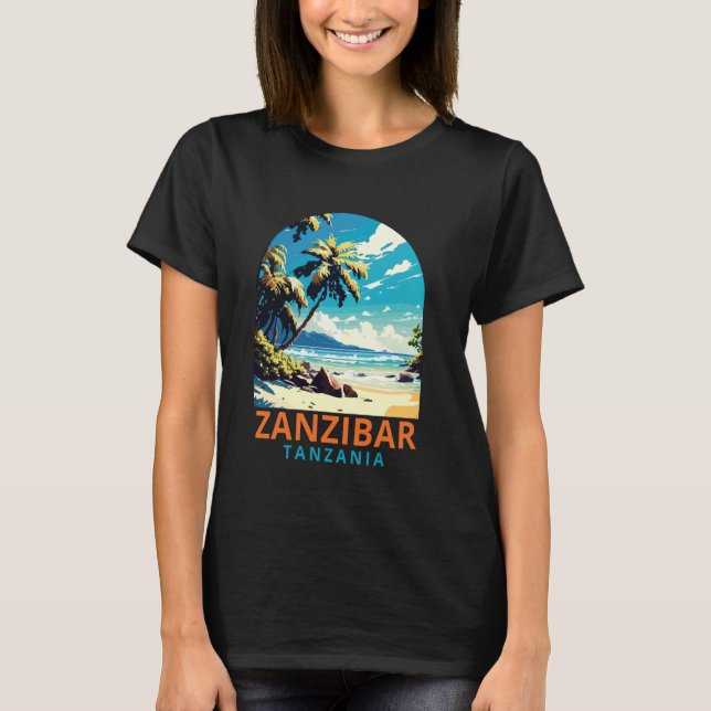 Zanzibar Travel Äventyr Resa prospektering efter Z T Shirt (Framsida)