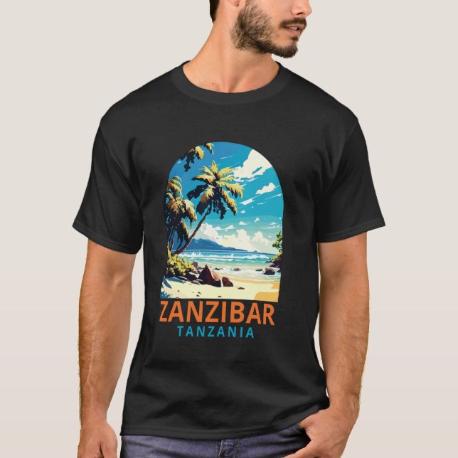 Zanzibar Travel Äventyr Resa prospektering efter Z T Shirt (Framsida)