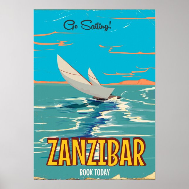 Zanzibar vintage affisch (Framsidan)