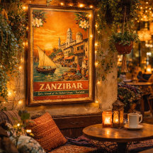 Zanzibar Vintage Resemaffisch|Kryddön Tanzai