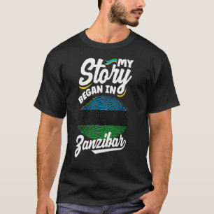 Zanzibar Zanzibari Zanzibar Flagga Min historia bö T Shirt