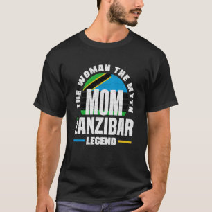 Zanzibar Zanzibari Zanzibar Flagga Mors dag T Shirt