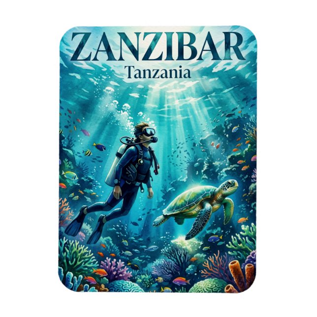 Zanzibararkipelagen Tanzania Magnet (Vertikal)