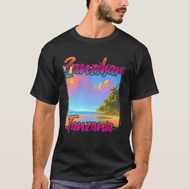 Zanzibarsolnedgång T Shirt (Framsida)