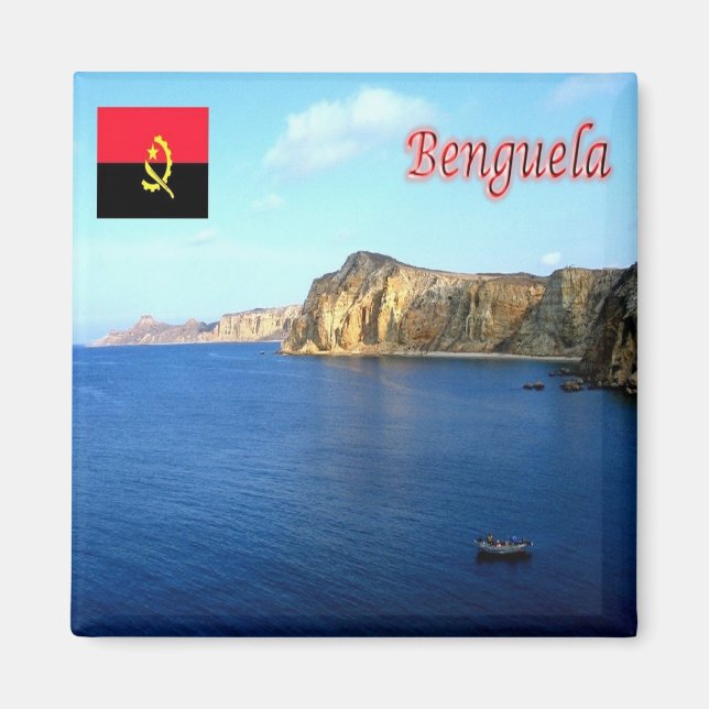 zAO005 BENGUELA, Angola, Coatinha-stranden, Fridge Magnet (Framsidan)