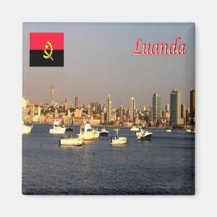 zAO007 LUANDA, Afrika, Fridge Magnet