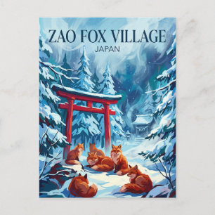 Zao Fox Village Japan blir Zao Räv By Japan på sve Vykort