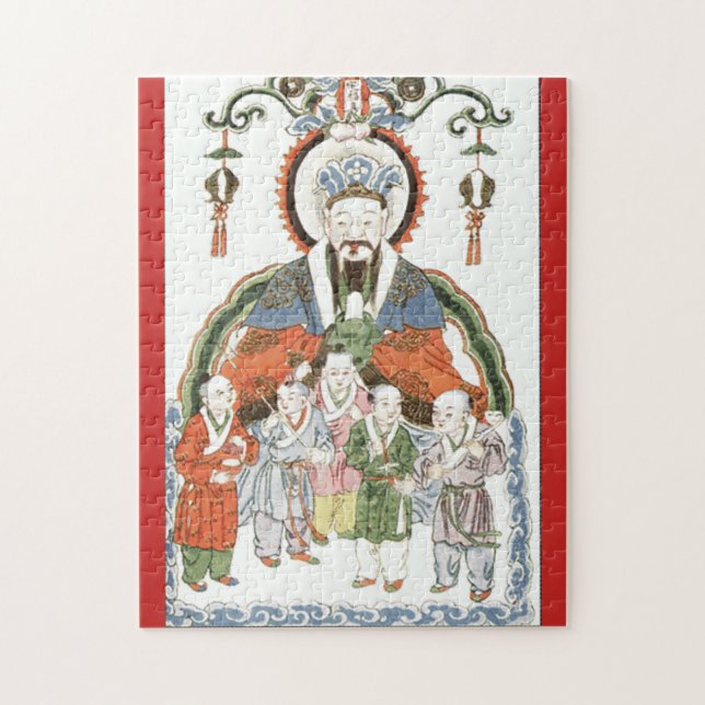 Zao Jun kinesisk köksguds pussel (Vertikal)