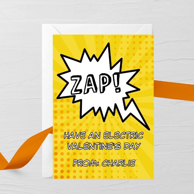 Zap! Electric Valentine’s Day Card Anteckningskort (Skapare uppladdad)