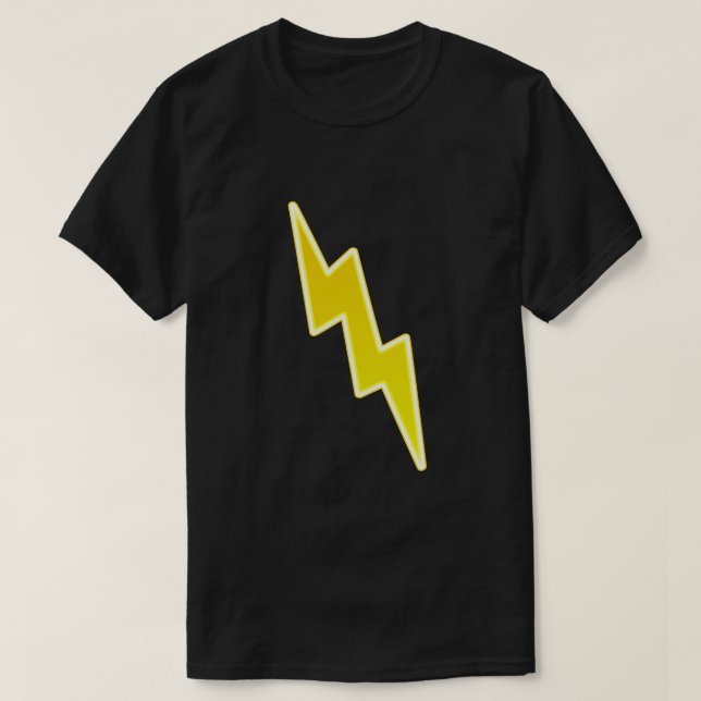 Zap - gul blixt kasta i sig t-shirt (Design framsida)
