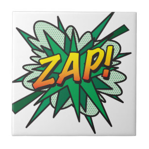 ZAP Kul Retro Serietidning Popkonst Kakelplatta