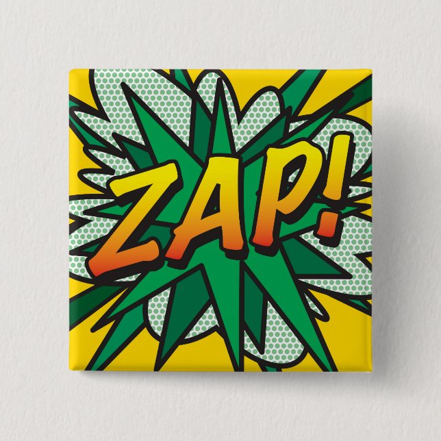 ZAP Kul Retro Serietidning Popkonst Knapp (Framsida)