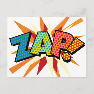 ZAP Kul Retro Serietidning Popkonst Vykort