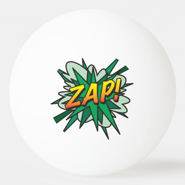ZAP Modern Cool Rolig Serietidning Pingisboll (Baksidan)