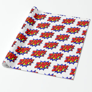 Zap Pop Art Superhjälte Gift Wrap Presentpapper