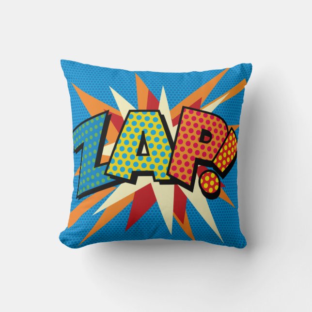 ZAP POW Kul Retro Serietidning Popkonst Kudde (Framsida)