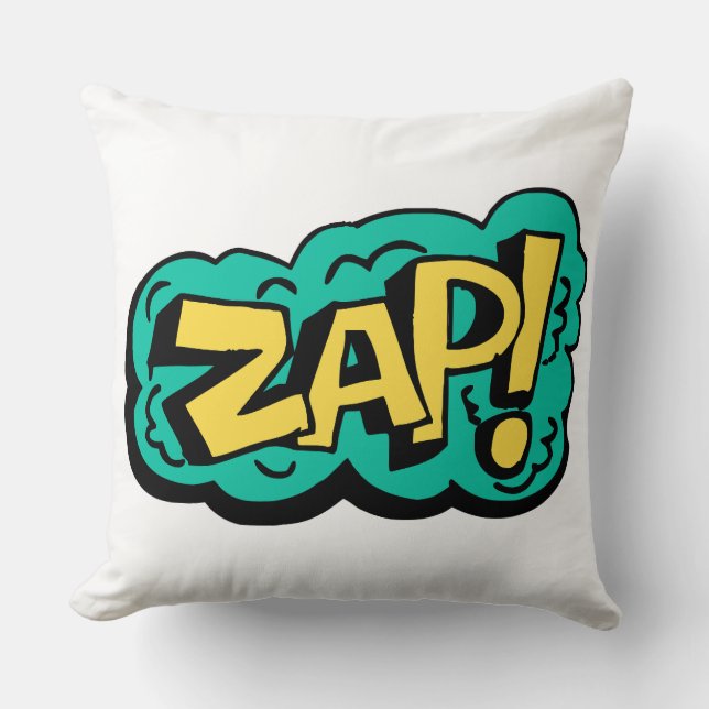 ZAP pratbubbla ord, handritad illustration Kudde (Framsida)
