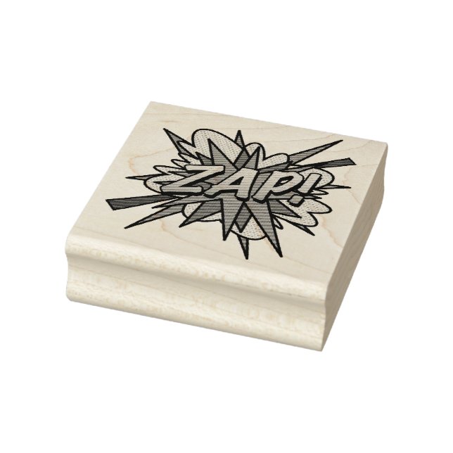 ZAP Rolig Retro Serietidning Popkonst Stämpel (Stämpel)