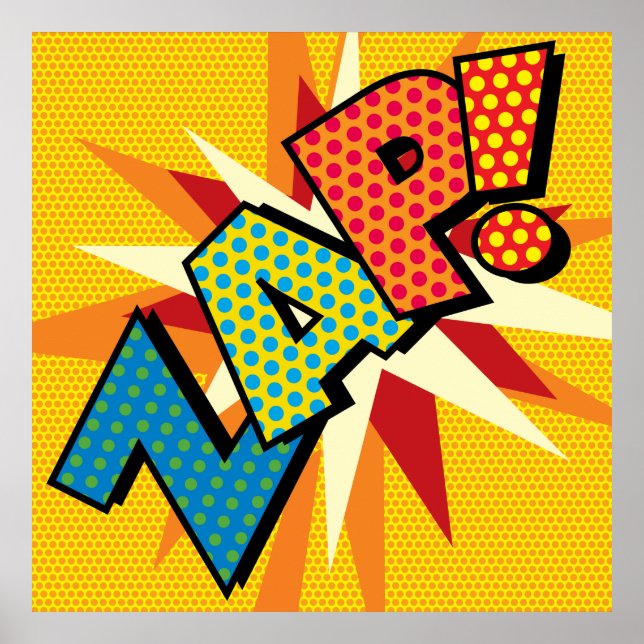 ZAP Rolig Retroserie Popkonst Poster (Framsidan)