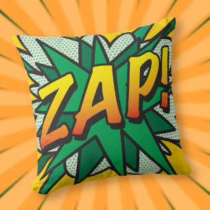 ZAP-Roligt Retro-Tecknad Bok-popup-bild Kudde