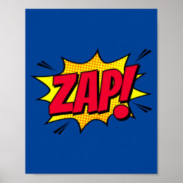 Zap! Utbrott av Retro Pop Art Poster