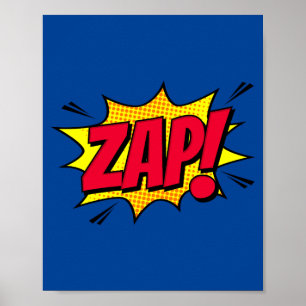 Zap! Utbrott av Retro Pop Art Poster