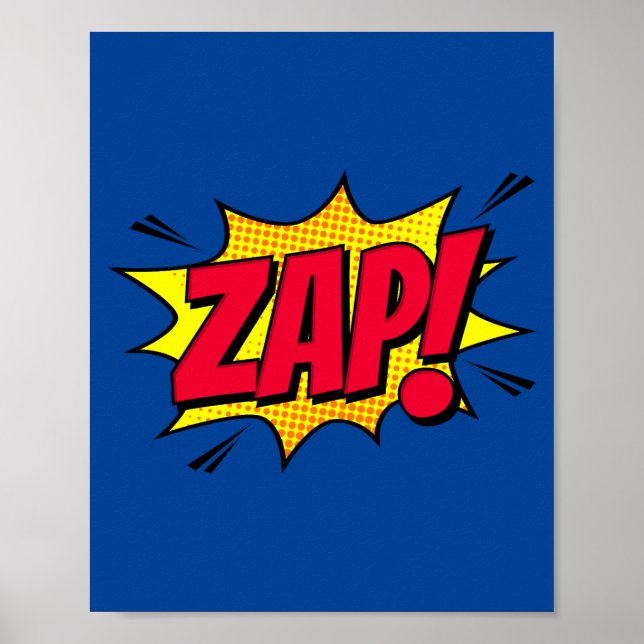 Zap! Utbrott av Retro Pop Art Poster (Framsidan)