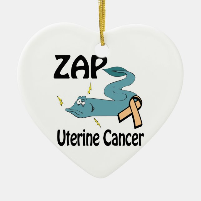 ZAP Uterine Cancer Julgransprydnad Keramik (Framsidan)