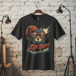 Zap Zap!! Rolig Retro Varelser Tegnad Serie   Djär T Shirt