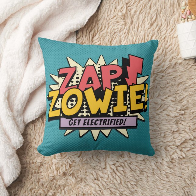 ZAP! ZOWIE! Få en elektrisk chock! Kudde (Filt)