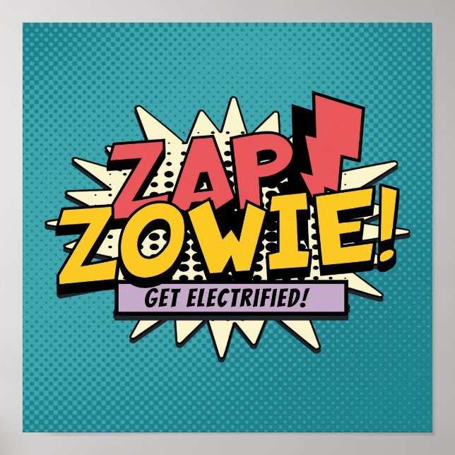 ZAP! ZOWIE! Få en elektrisk chock! Poster (Framsidan)