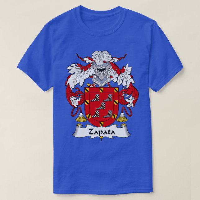 Zapata Coat of Arms Family Crest  T Shirt (Design framsida)