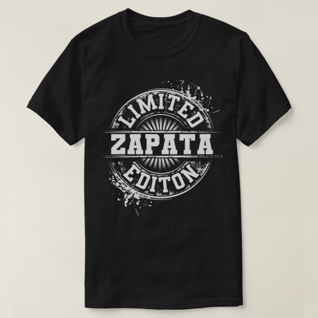 ZAPATA Funny Surname Family Träd Birthday Reunion T Shirt (Design framsida)