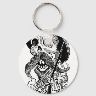Zapatista Calavera. c.-tidigt 1900's. Mexico. Nyckelring