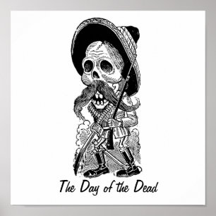 Zapatista Calavera. c.-tidigt 1900's. Mexico. Poster